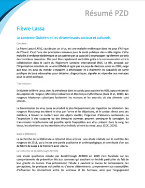 Lassa fever: the Guinean context and social and cultural determinants